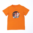 Paua Kids | Unisex Kurzarm-Shirt "Schule" | Bio-Bauwolle | Orange