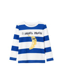 name it | T-Shirt Langarm | Weiß-Blau