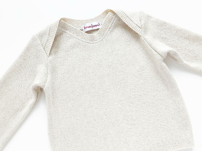 kronjuwel Kaschmirpullover für Kinder in Größe 80 sand Upcycling