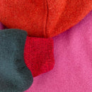 kronjuwel Kapuzenpullover aus 100% Kaschmir 86/92 pink grün Upcycling Hoodie