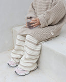 Nuaa B-WARE Strick Hose Mocha Stripes