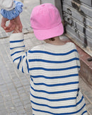 Nuaa B-WARE Strick Longsleeve Ocean Blue Stripes