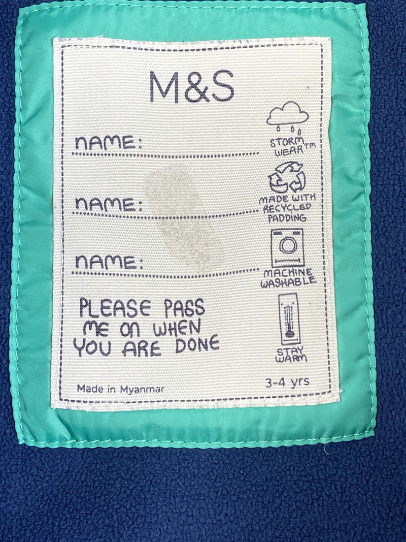 M&S Winterjacke gefüttert Dinosaurier 98 | 3yrs