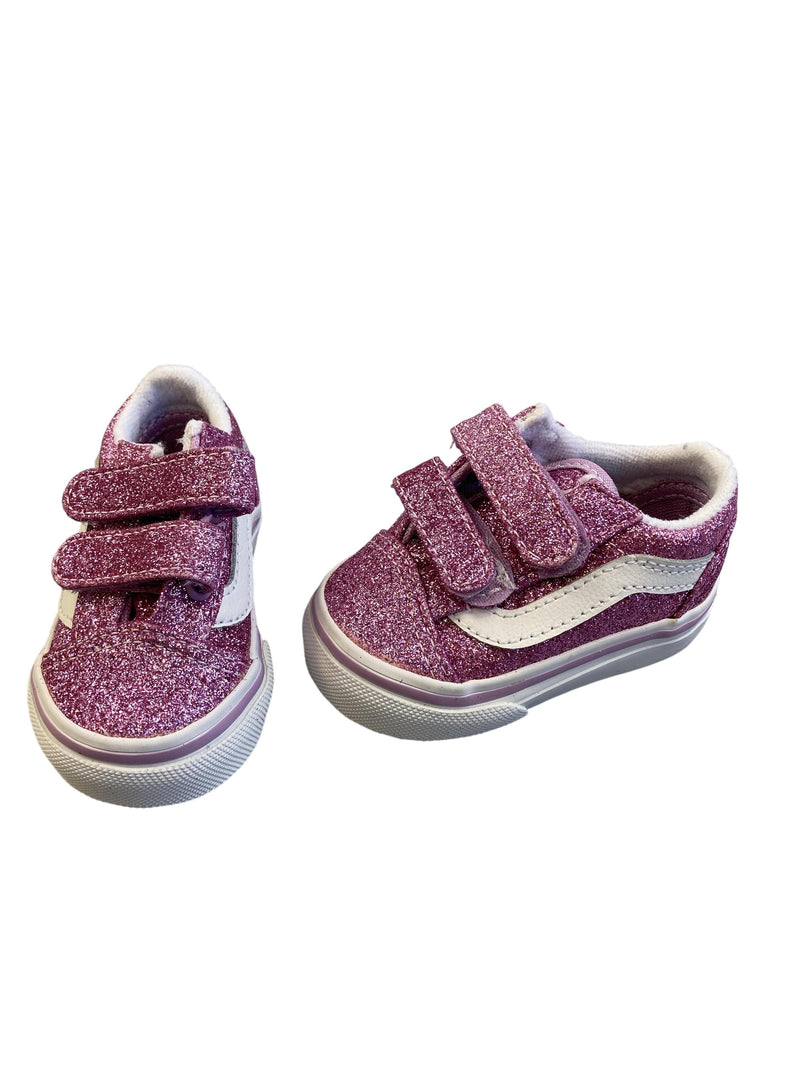 Vans Klettschuhe Old Skool V Glitter Lilac 17 Schuhgröße