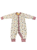 People Wear Organic Langarmschlafanzug Blumen Tiger 62 | 03m