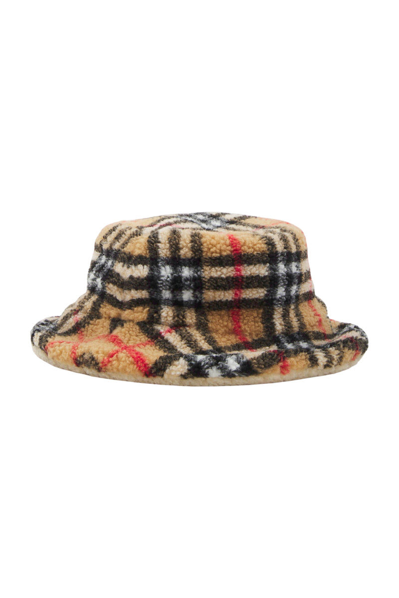 Burberry Bucket Hat Mütze Fischer Hut Teddyfell