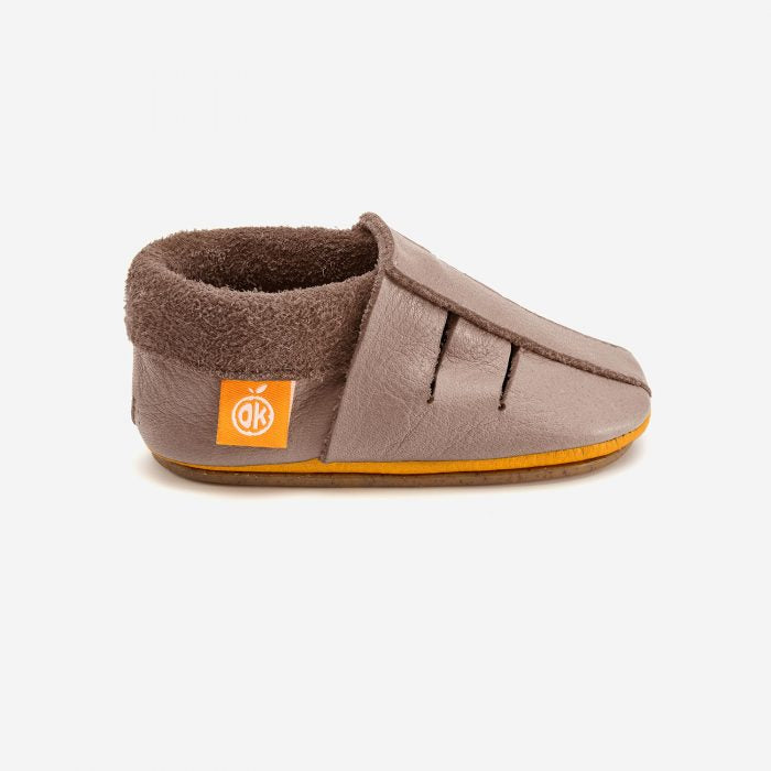 Barfußschuh Sandale beige Leder