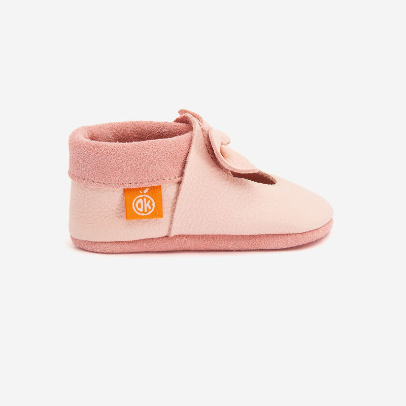 leather slipper ballerina pink