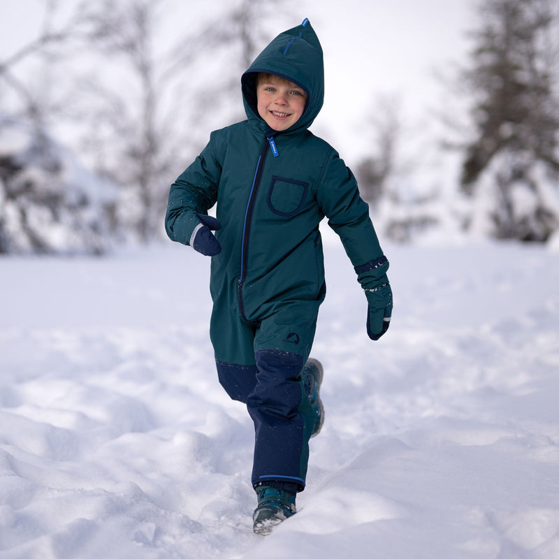 Finkid PIKKU WINTER SPORT – Winteroverall mit Umschlagbündchen deep teal/navy