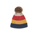 POMPULA Bunt gestreifter Grobstrick Beanie neu 48 cm