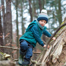 POMPULA Bunt gestreifter Grobstrick Beanie neu 48 cm