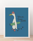 Poster Yoga Goose