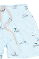 petit piao | Badehose | Illusion Blue Boat AOP