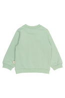 petit piao | Sweatshirt | Frosty Green Butterfly EMB