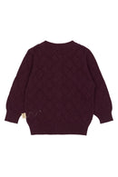 petit piao | Cardigan | Dark Burgendy