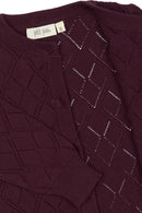 petit piao | Cardigan | Dark Burgendy