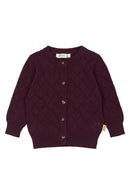 petit piao | Cardigan | Dark Burgendy