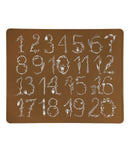 BY LILLE VILDE – PLATZSET AUS SILIKON "NUMBERS COCOA"