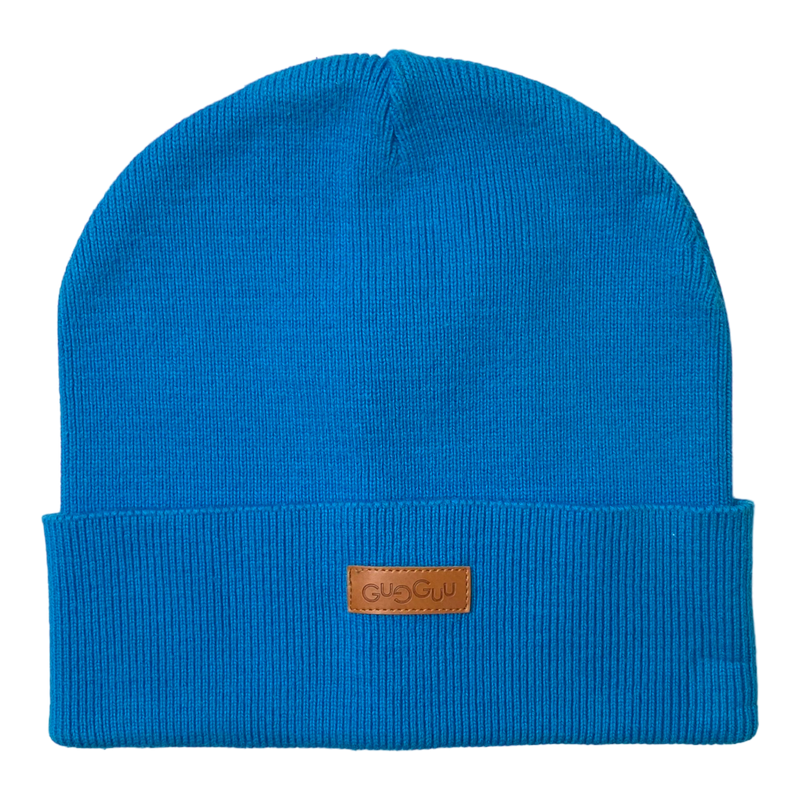 Gugguu cotton knitted beanie, deep sky blue | 54/55cm