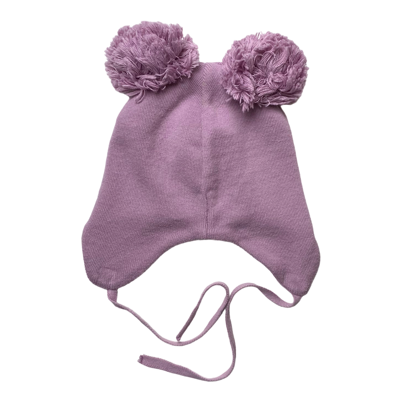 Gugguu cotton knitted beanie, mauve | XL