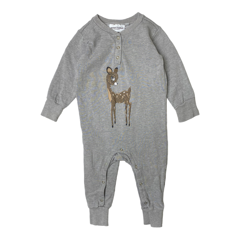 Mini Rodini sweat jumpsuit, bambi | 68/74cm