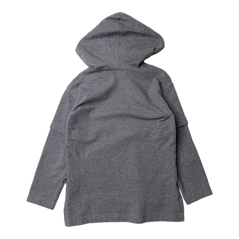 Kaiko hooded shirt, gray | 86/92cm