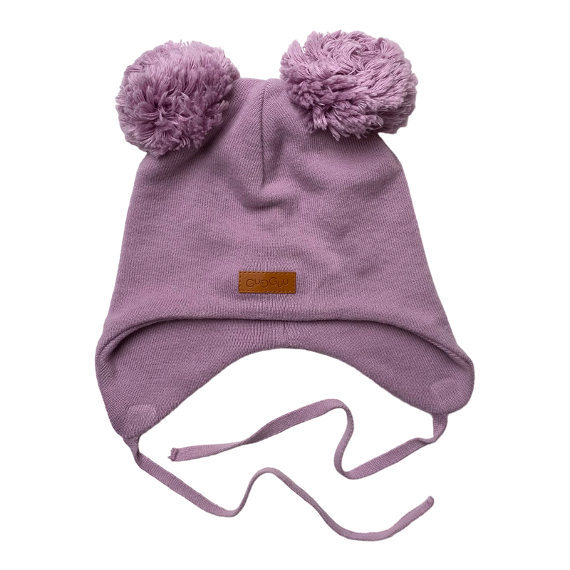 Gugguu cotton knitted beanie, mauve | XL