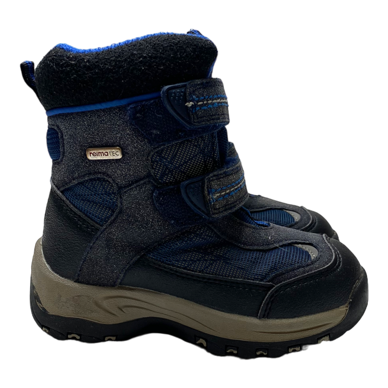 Reima padded velcro boots, black/blue | 25