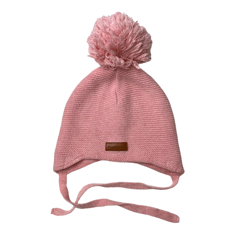 Metsola knitted cotton beanie, pink | 6-12m