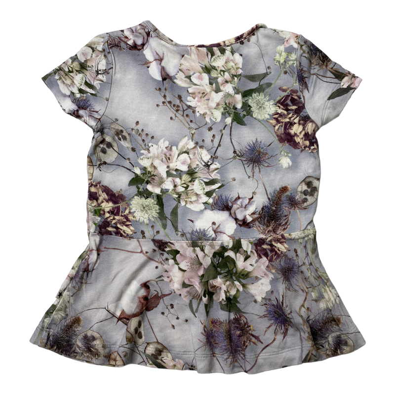 Molo peplum t-shirt, flower | 104cm