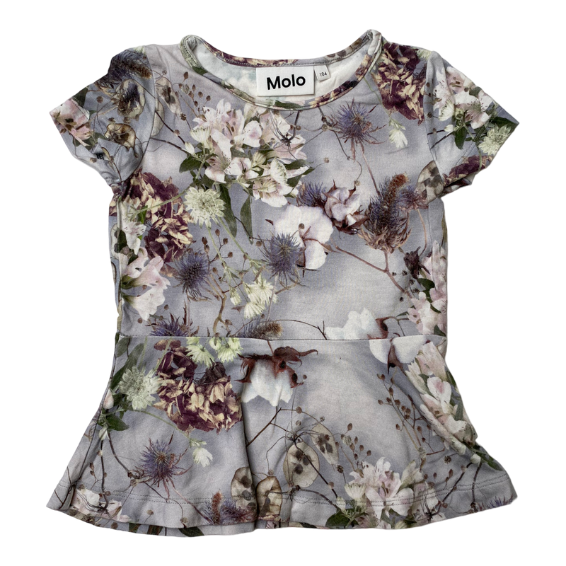 Molo peplum t-shirt, flower | 104cm