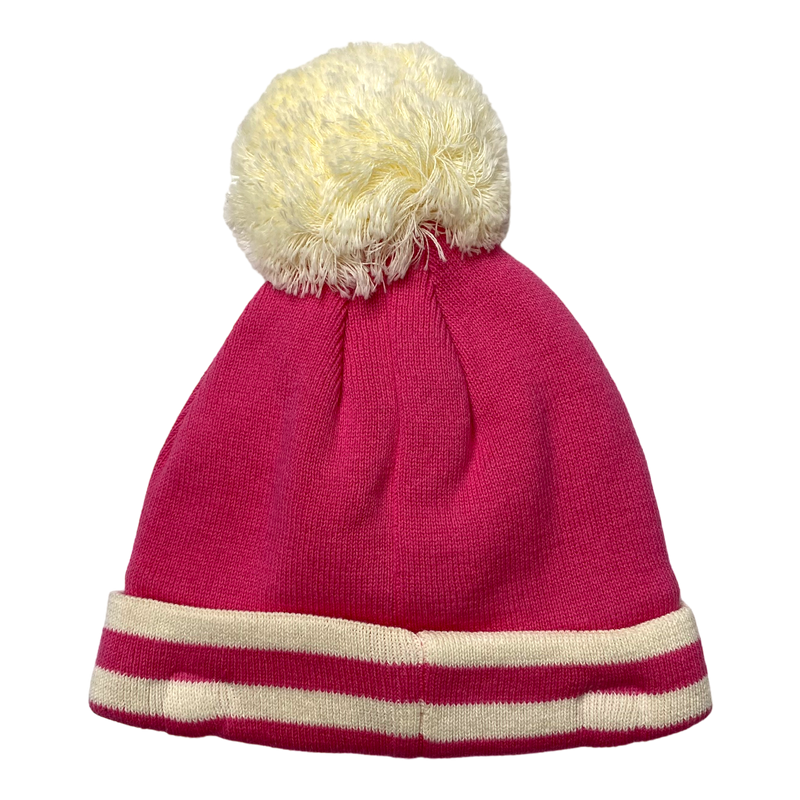 Mini Rodini pom knitted beanie, deep pink | 44/46cm