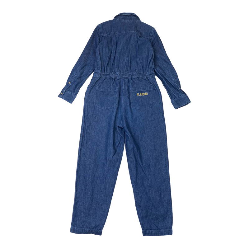 Mini Rodini denim jumpsuit, rose | 128cm