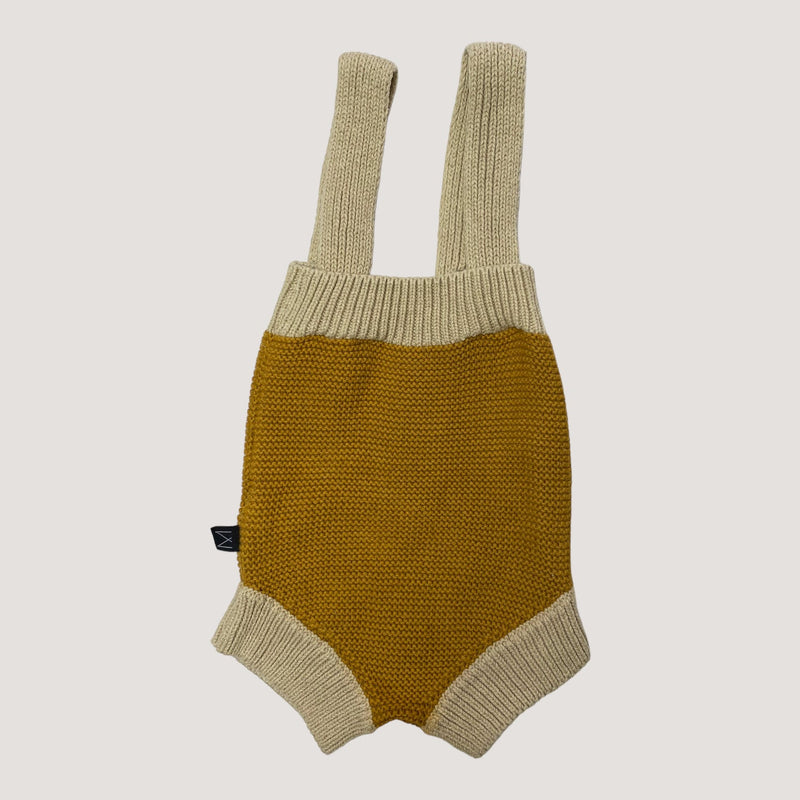 Monkind knitted bloomer shorts, caramel / wheat | 62/68cm