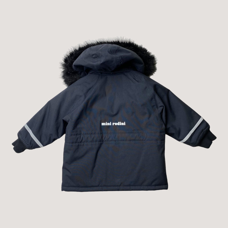 Mini Rodini K2 winter parka, black | 80/86cm 