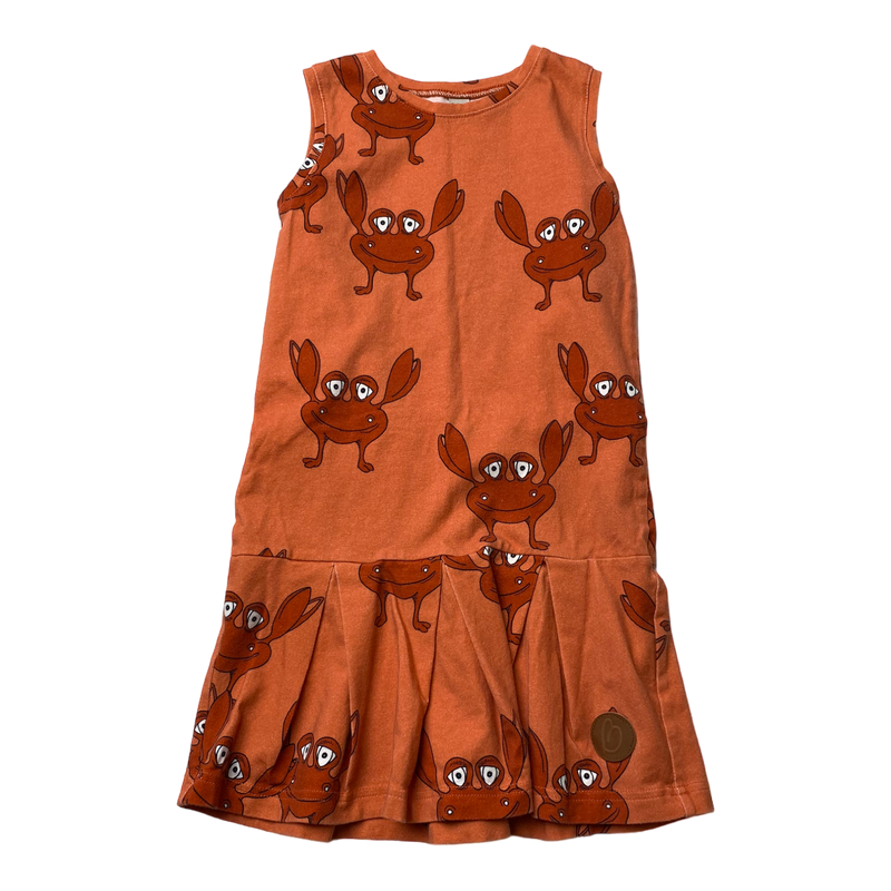 Blaa sleeveless dress, crab | 98/104cm