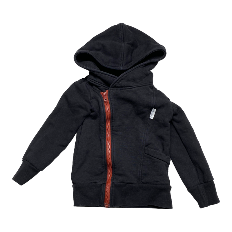 Gugguu zipper hoodie, black | 98cm