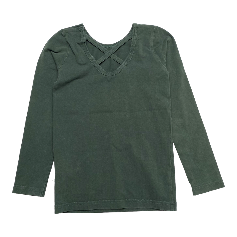 Kaiko cross shirt, hunter green | 122cm