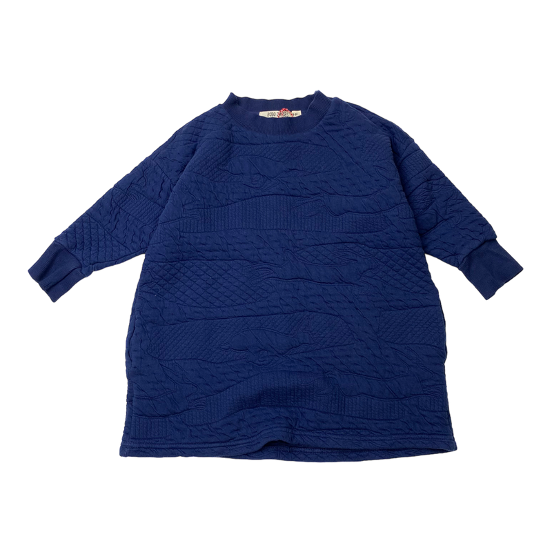 Bobo Choses sweat dress, midnight blue | 2-3y