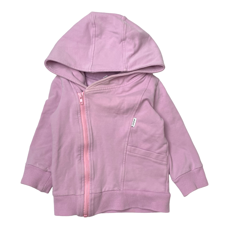 Gugguu zipper hoodie, mauve | 74cm