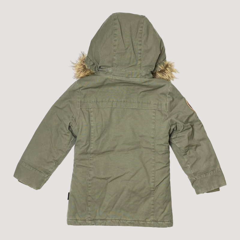 Molo winter jacket, moss green | 116cm