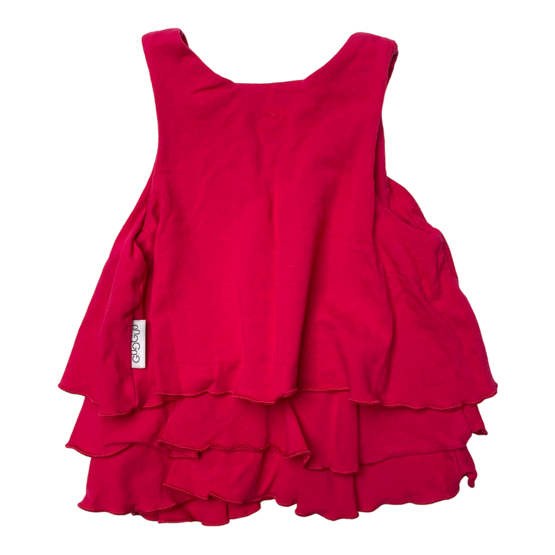 Gugguu frill tank top, raspberry | 80cm