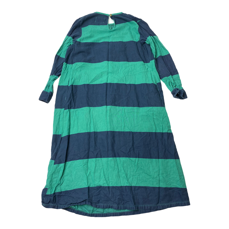 Bobo Choses woven dress, midnight blue/mint | 122cm