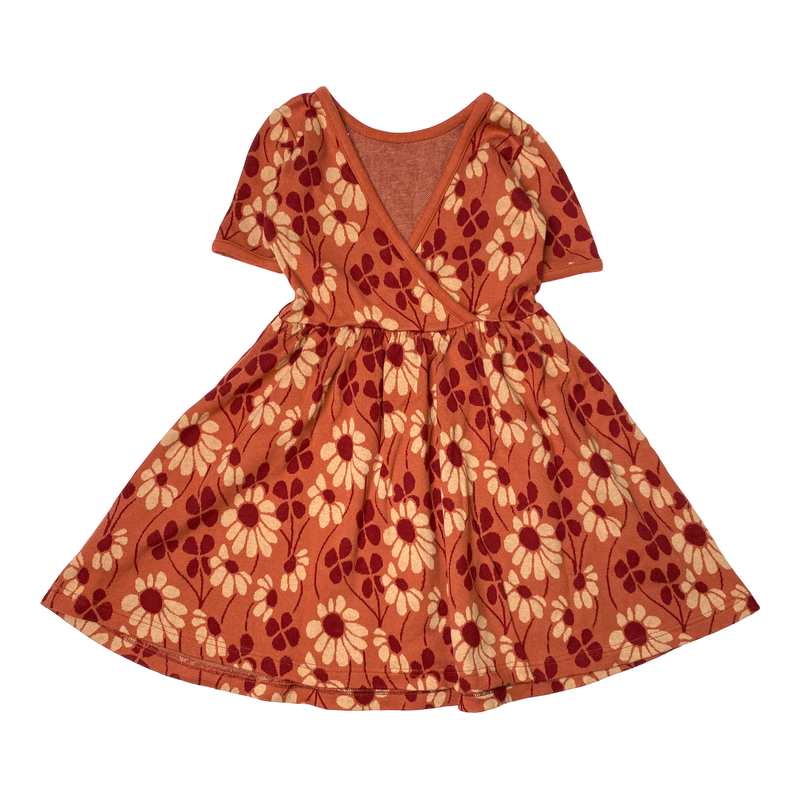 Mainio jacquard dress, flower | 110/116cm