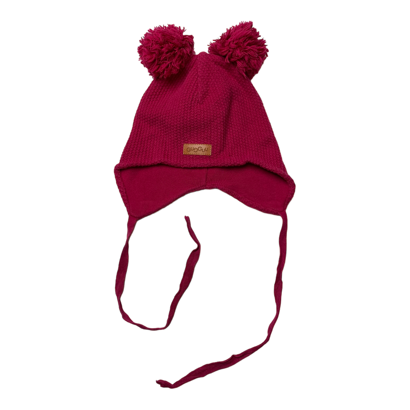 Gugguu cotton knitted beanie, rasberry | 51/53cm