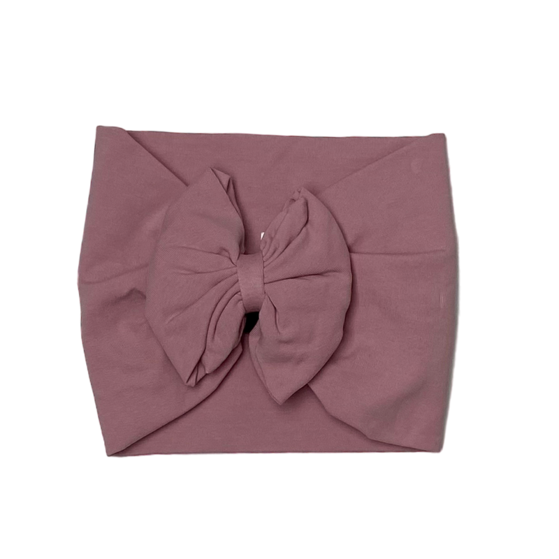 Kaiko bow headwrap, coral pink | 40/42cm