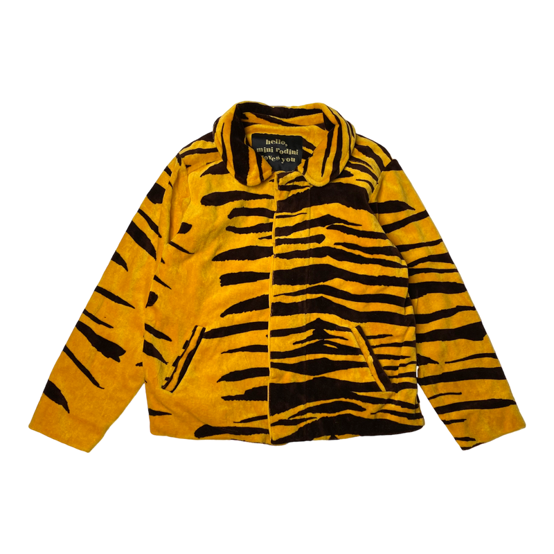 Mini Rodini velor jacket, yellow | 128/134cm