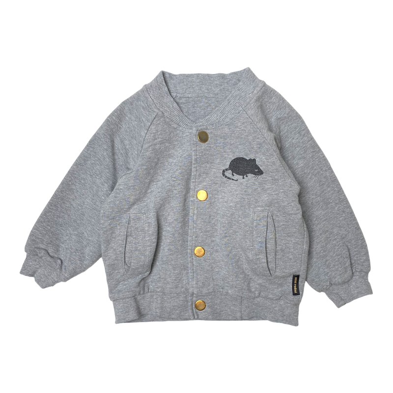 Mini Rodini reversible sweat jacket, panda/rat | 80/86cm