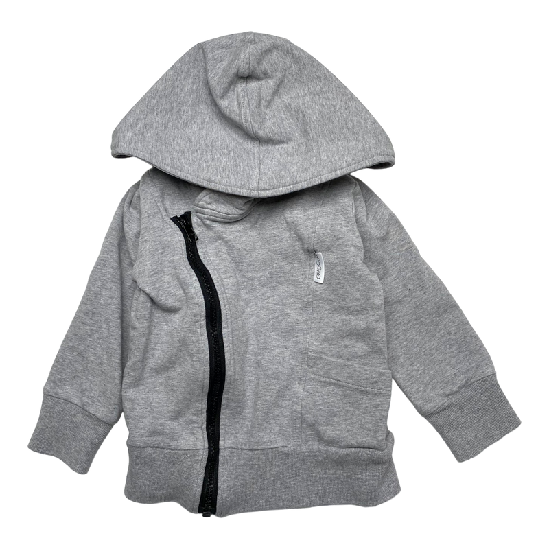 Gugguu zipper hoodie, gray | 86cm