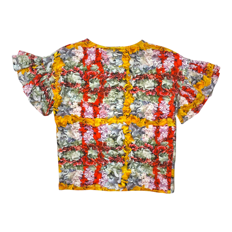 Molo ravah t-shirt, checked flowers | 110cm